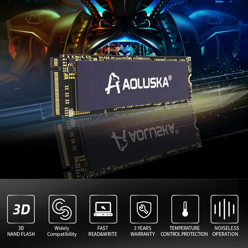 AOLUSKA M2 NVMe SSD 1 ТБ Твердотельный Накопитель 512 ГБ 256 ГБ 128 ГБ Жесткий Диск M 2 2280 PCIe 3.0x4 внутренний Жесткий Диск Для ПК Ноутбук Настольный
