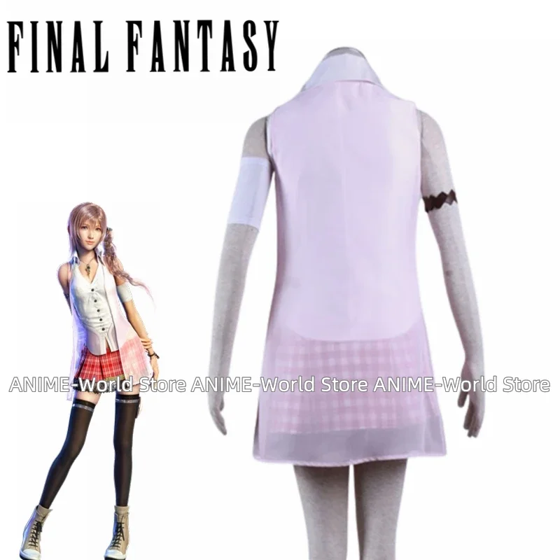 Игра Final Fantasy XIII FF13 Сера Фаррон Косплей костюм Карнавал Хэллоуин Парик Обувь Рождественский костюм