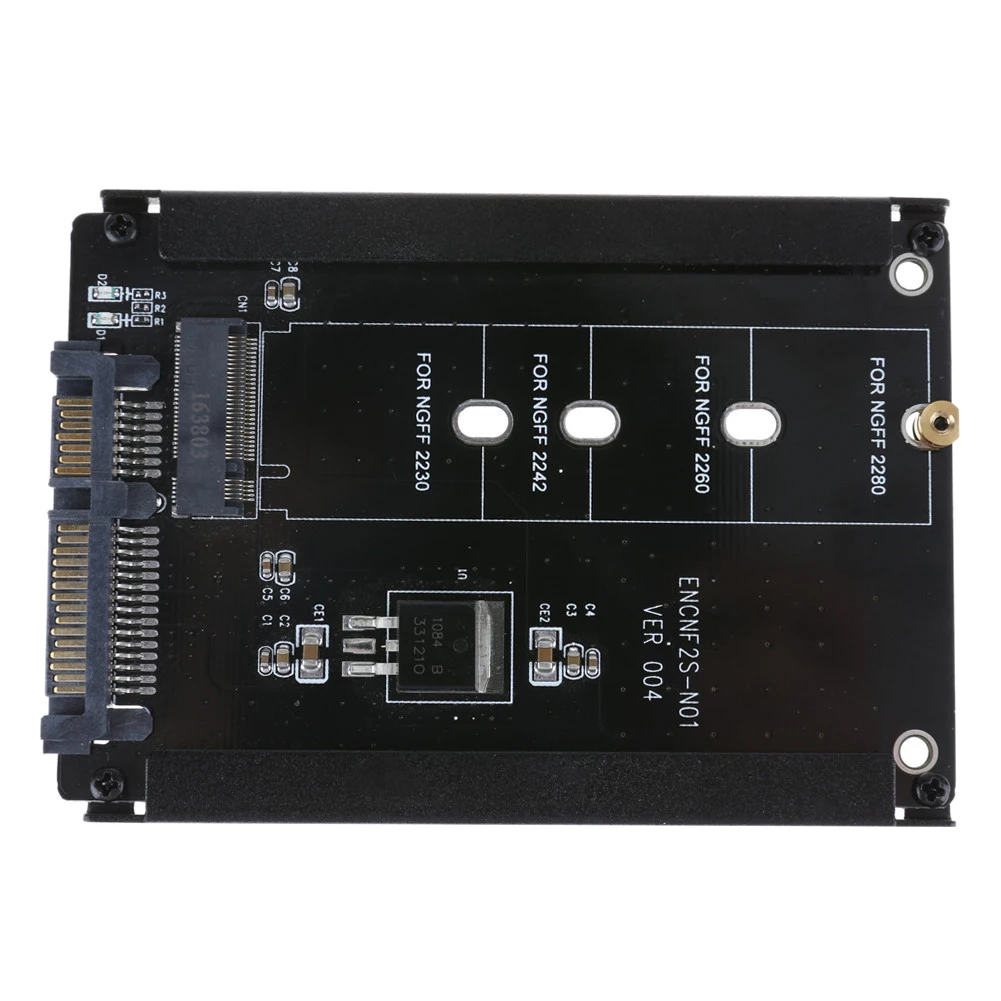 Черный корпус CY B + M с разъемом 2 M.2 NGFF (SATA) SSD для адаптера 2.5 SATA для твердотельного накопителя 2230/2242/2260/2280 мм М2
