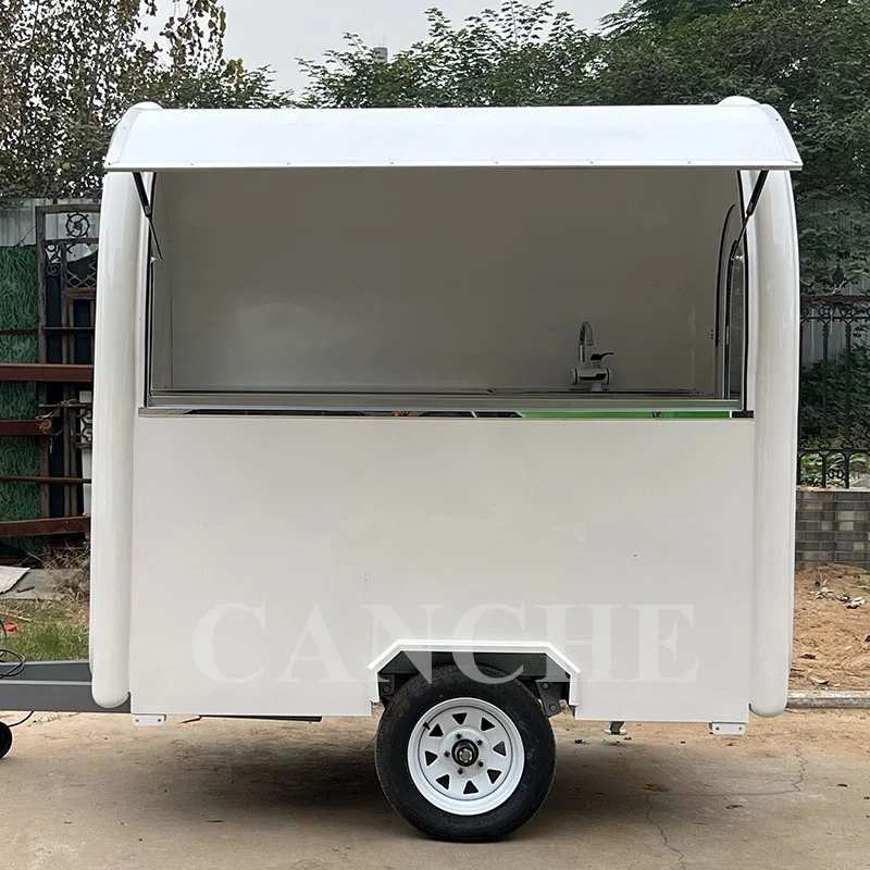 2023 Горячая Распродажа Прицеп Для Быстрого Питания Dot Multi-functional Ice Cream Mobile Food Trucks Van Coffee Cart