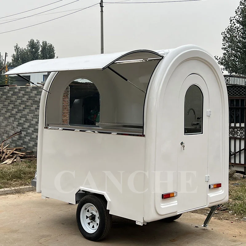 2023 Горячая Распродажа Прицеп Для Быстрого Питания Dot Multi-functional Ice Cream Mobile Food Trucks Van Coffee Cart