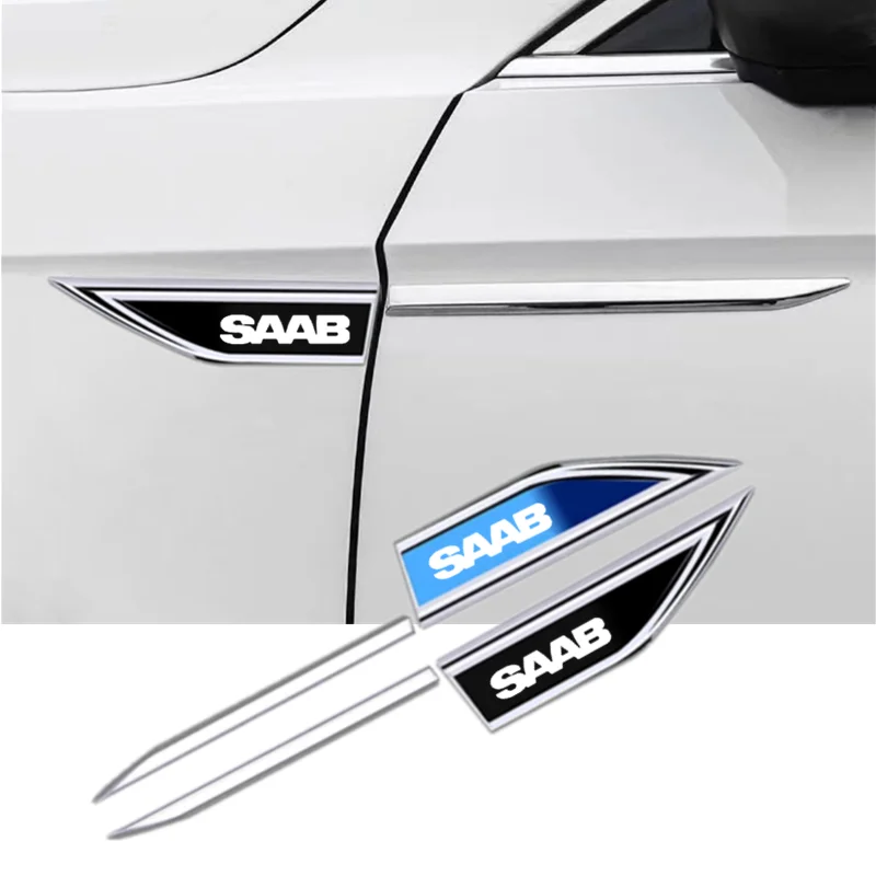3D Автомобильная Дверь Защитная Металлическая Наклейка На Кузов Автомобиля Значок Бокового Лезвия Автомобильного Крыла Для Saab 93 95 Saab 9-3 9-5 900 9000