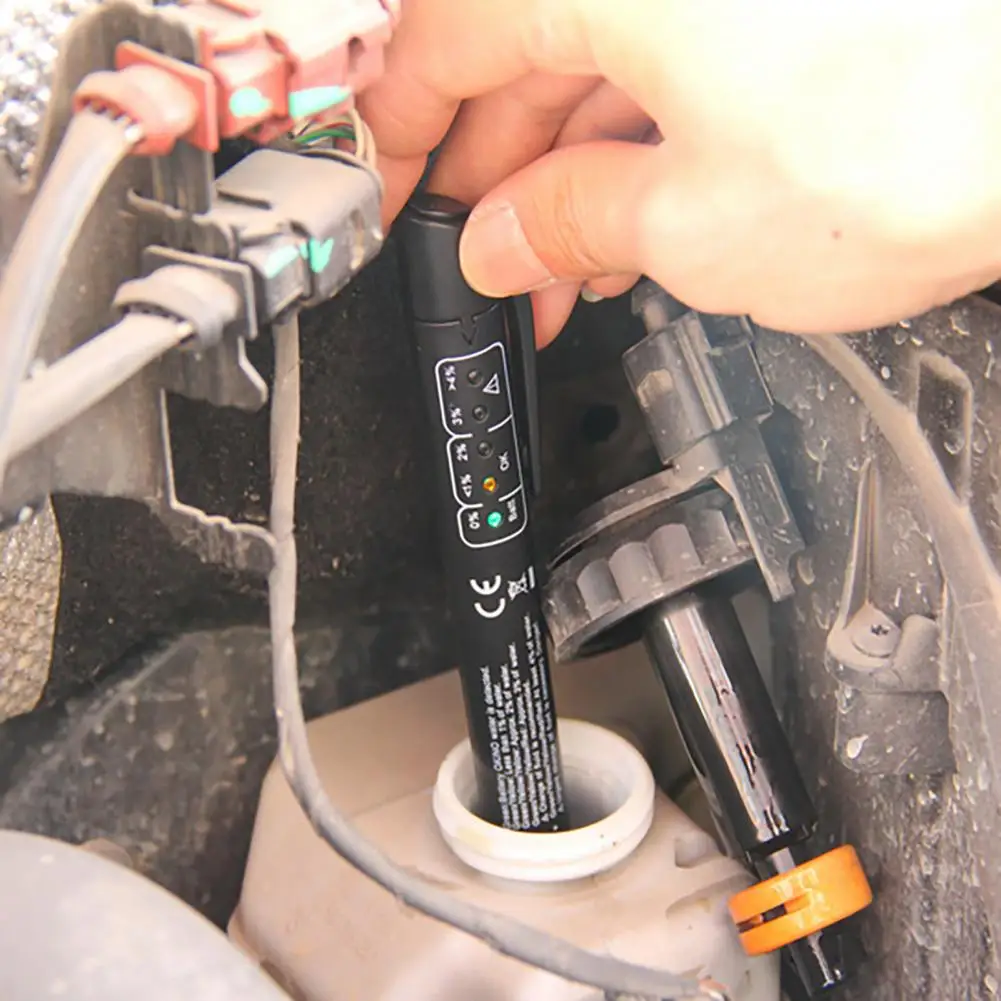 Ручка для проверки тормозной жидкости Индикатор Светочувствительный зонд Обнаружение автомобиля 5 Уровней отображения Точный тестер тормозной жидкости для автомобиля