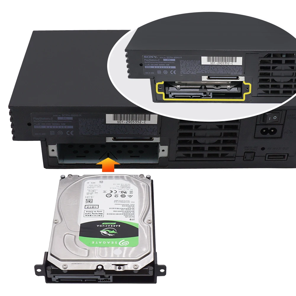 Кронштейн жесткого диска 3’5 для сетевого адаптера PS2 SATA с 3D печатью Держатель подставки Кронштейн жесткого диска SSD подставка для игровой консоли PS2 Fat