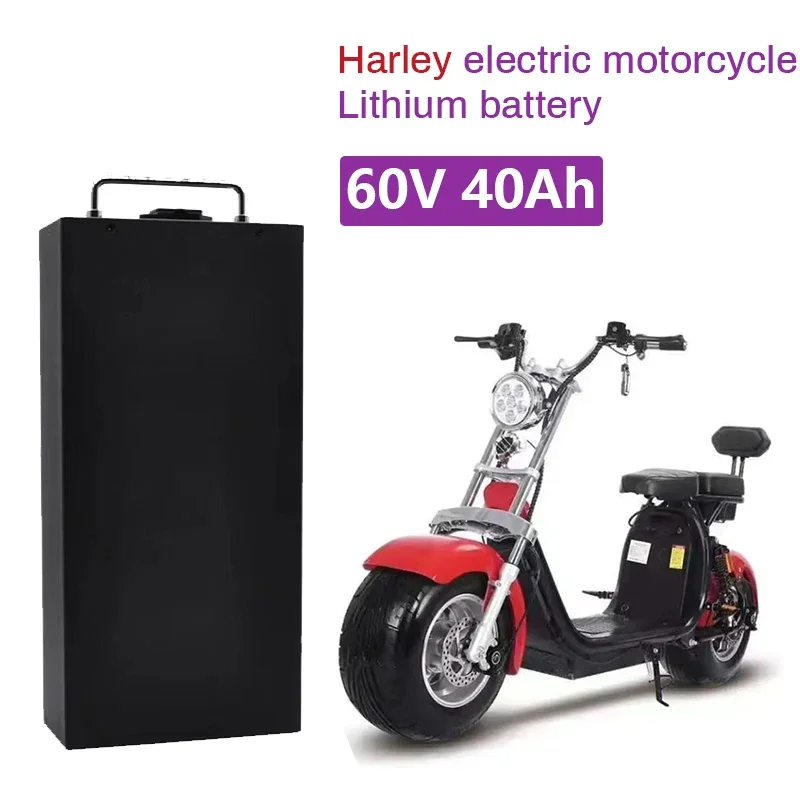 Литиевая батарея Электромобиля Harley Водонепроницаемая Батарея 18650 60V 20ah для Двухколесного Складного Электрического Скутера Citycoco