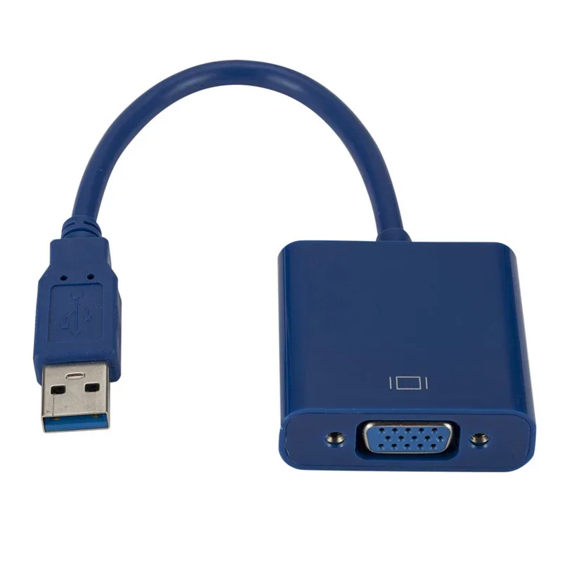 Кабель-адаптер USB3.0 К VGA, внешняя видеокарта USB К VGA, Поддерживает преобразование XP / WIN7 / 8 в HD.