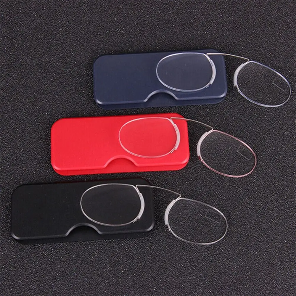 Ленивые очки Очки для чтения Мини-увеличительный зажим для носа Очки для дальнозоркости Портативная подставка для носа без ног Мужчины Женщины