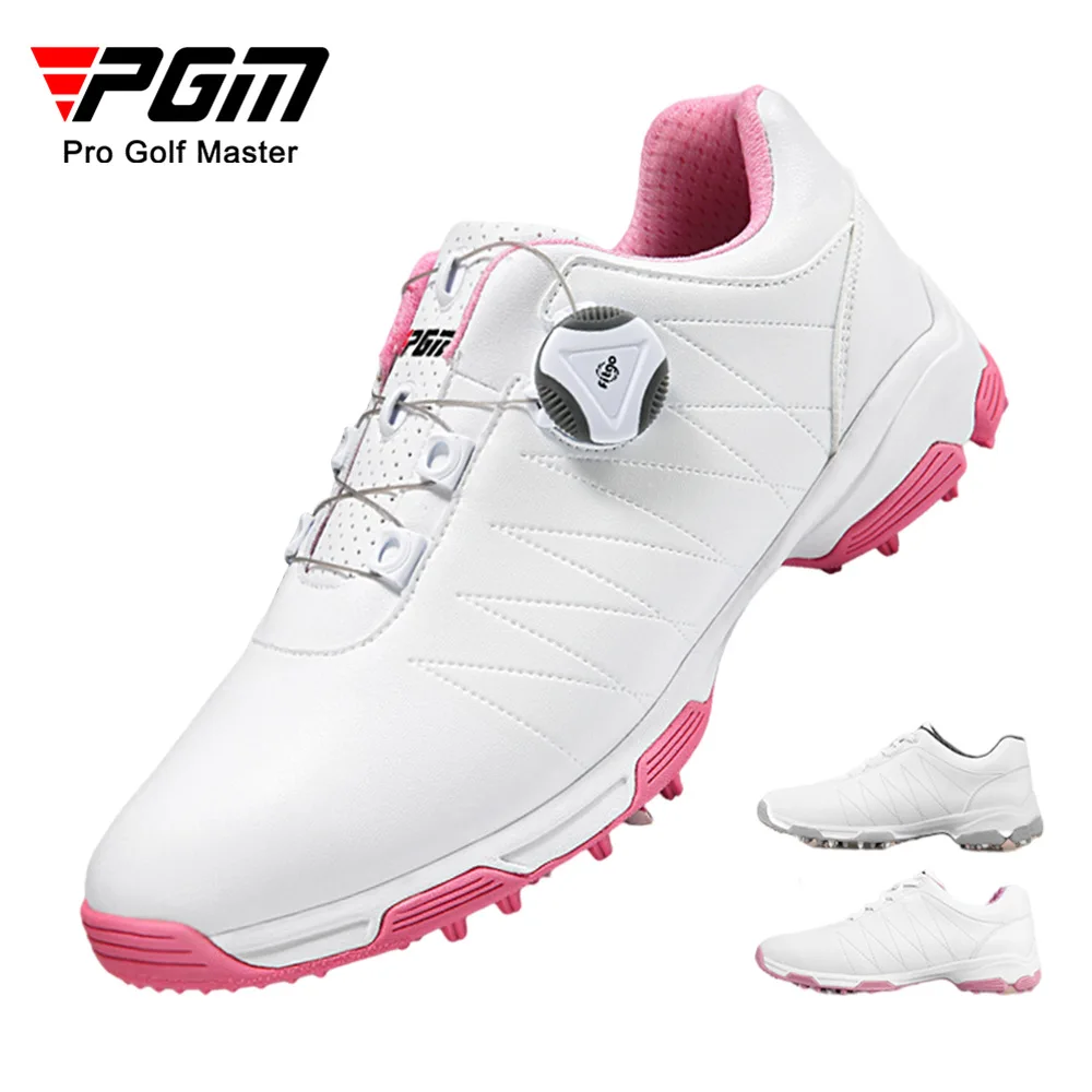 Женская обувь для гольфа PGM, водонепроницаемые легкие кроссовки со шнурками и пряжкой, женские дышащие нескользящие кроссовки XZ082