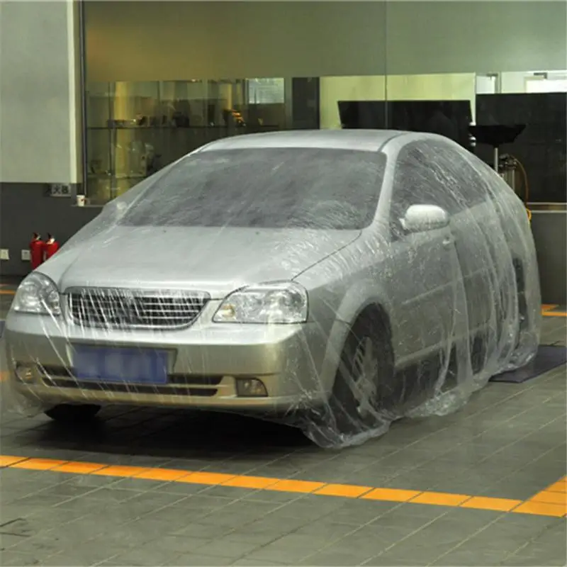 Прозрачный чехол для автомобиля, универсальный чехол для автомобиля, водонепроницаемый, пылезащитный, одноразовый Чехол для автомобиля, полное покрытие для автомобиля, наружная защита