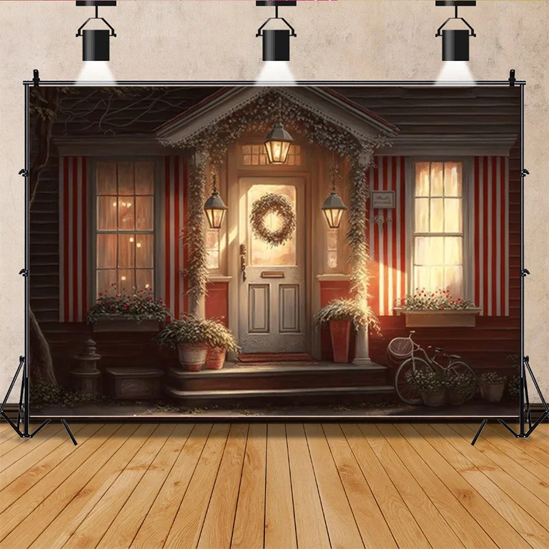 ZHISUXI Рождественские Фоны для фотосъемки в помещении, гостиная, ресторан, Внешняя стена, Фоновый реквизит для фотостудии, QS-54