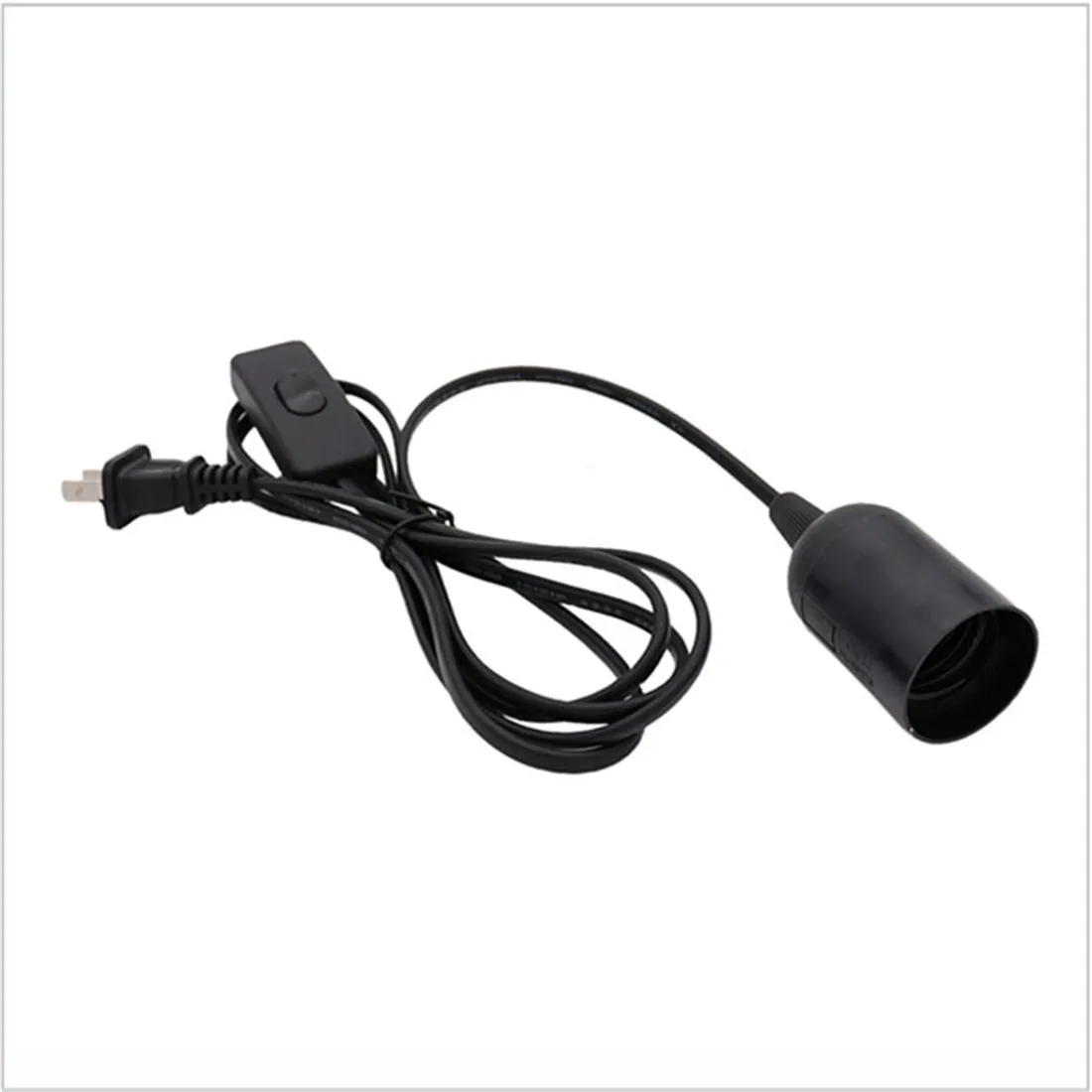 Черно-белая подвесная розетка с удлинителем шнура Подвесной фонарь с кабелем с выключателем, подключаемый подвесной светильник для растений