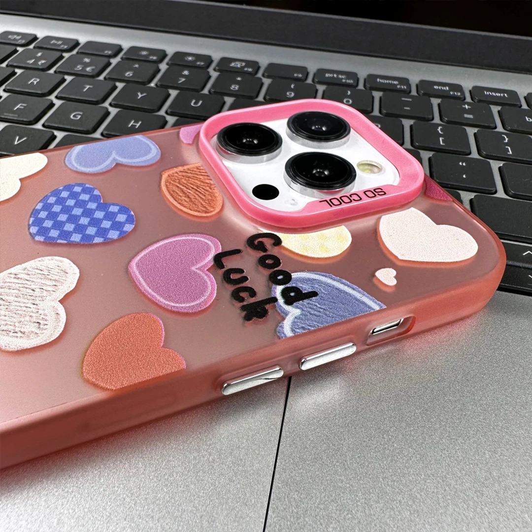 Розовый Металлический Чехол Для iPhone 14 Противоударный 15 13 12 11 Pro Max X XS XR 7 8 Plus Чехол Для iPhone Удачи