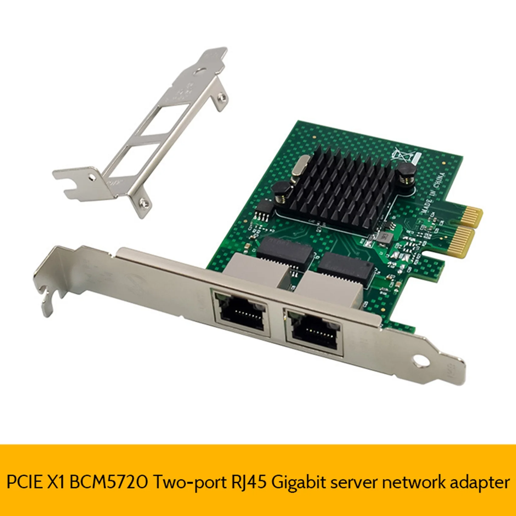 BCM5720 PCIE X1 Сетевая карта Gigabit Ethernet С Двумя Портами Серверного Сетевого Адаптера, Совместимая с WOL PXE VLAN