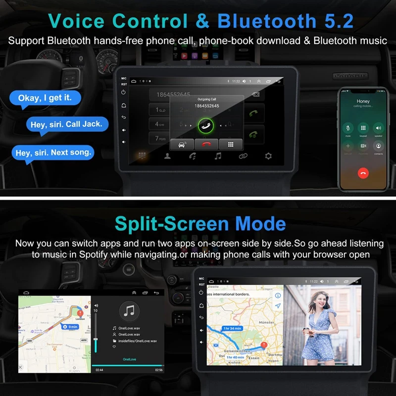 Для Dodge RAM 1500 2500 3500 2013-2018 Автомобильный Стерео, 2 + 32G Android 12 9-дюймовый Сенсорный Экран Радио Carplay Android Автозапчасти для Автоматической камеры