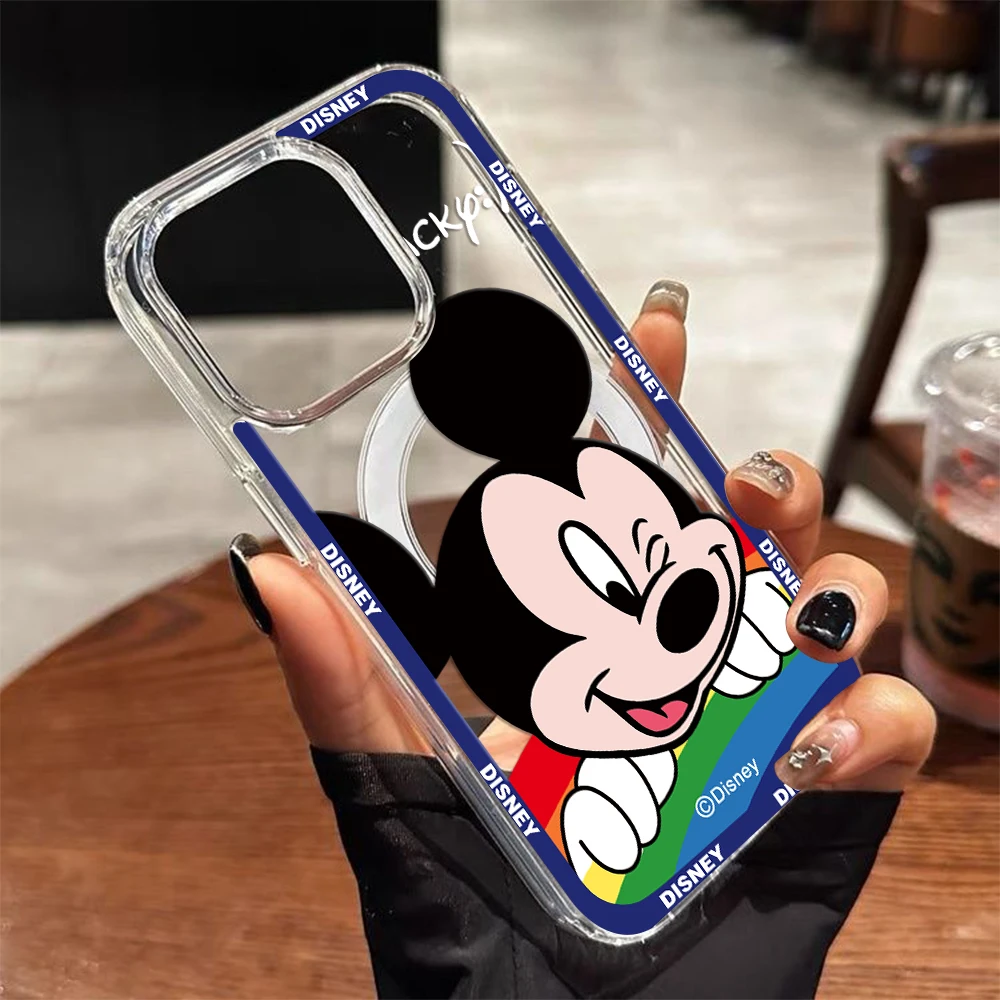 Чехол для телефона Disney Mickey для Iphone 15 14 11 13 12 X XS Pro Max XR Mini Xr 7 8Plus Не Желтый С Противоударными Магнитами Магнитная Крышка