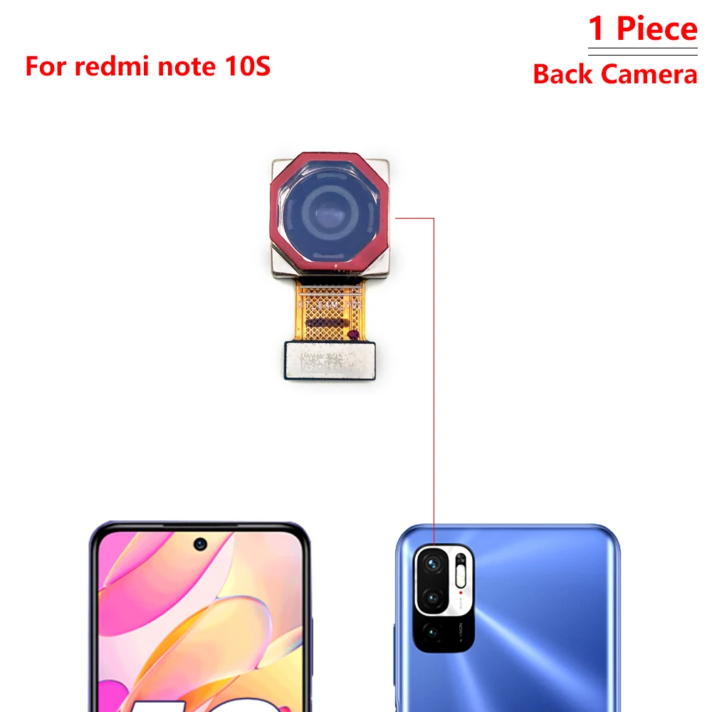 5 шт. Оригинальных запасных частей для модуля фронтальной задней камеры для селфи для Xiaomi Redmi Note 10 Pro 10S для задней фронтальной камеры