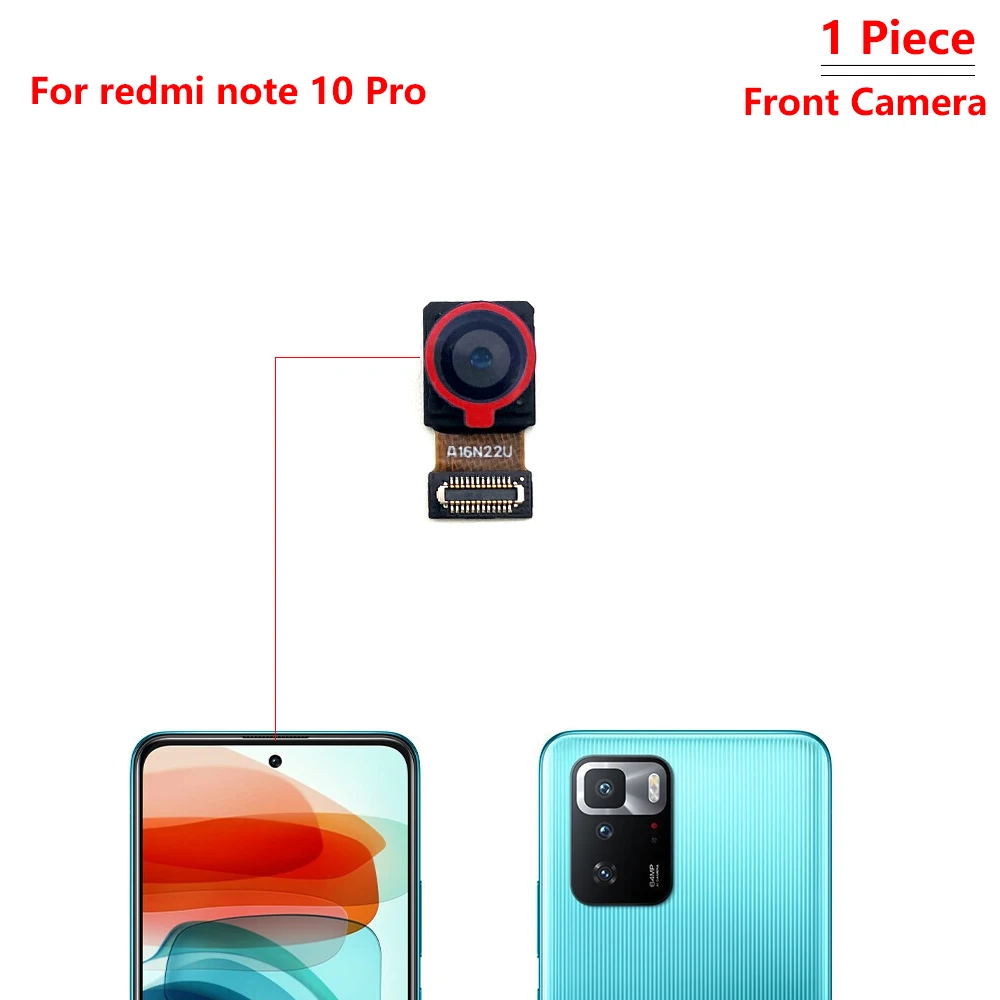 5 шт. Оригинальных запасных частей для модуля фронтальной задней камеры для селфи для Xiaomi Redmi Note 10 Pro 10S для задней фронтальной камеры
