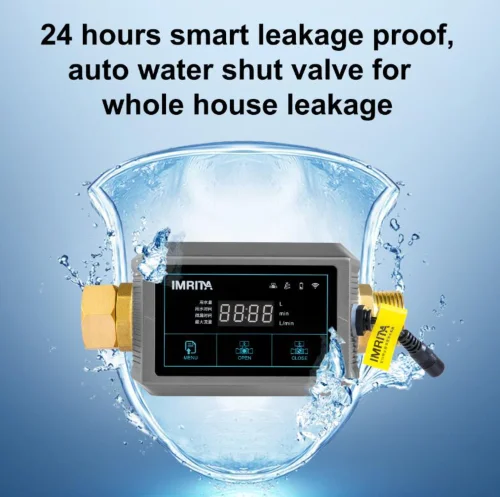 Запорный клапан для воды IMRITA Обнаружение утечек в трубопроводе Интеллектуальный бытовой датчик обнаружения утечки воды для домашнего использования