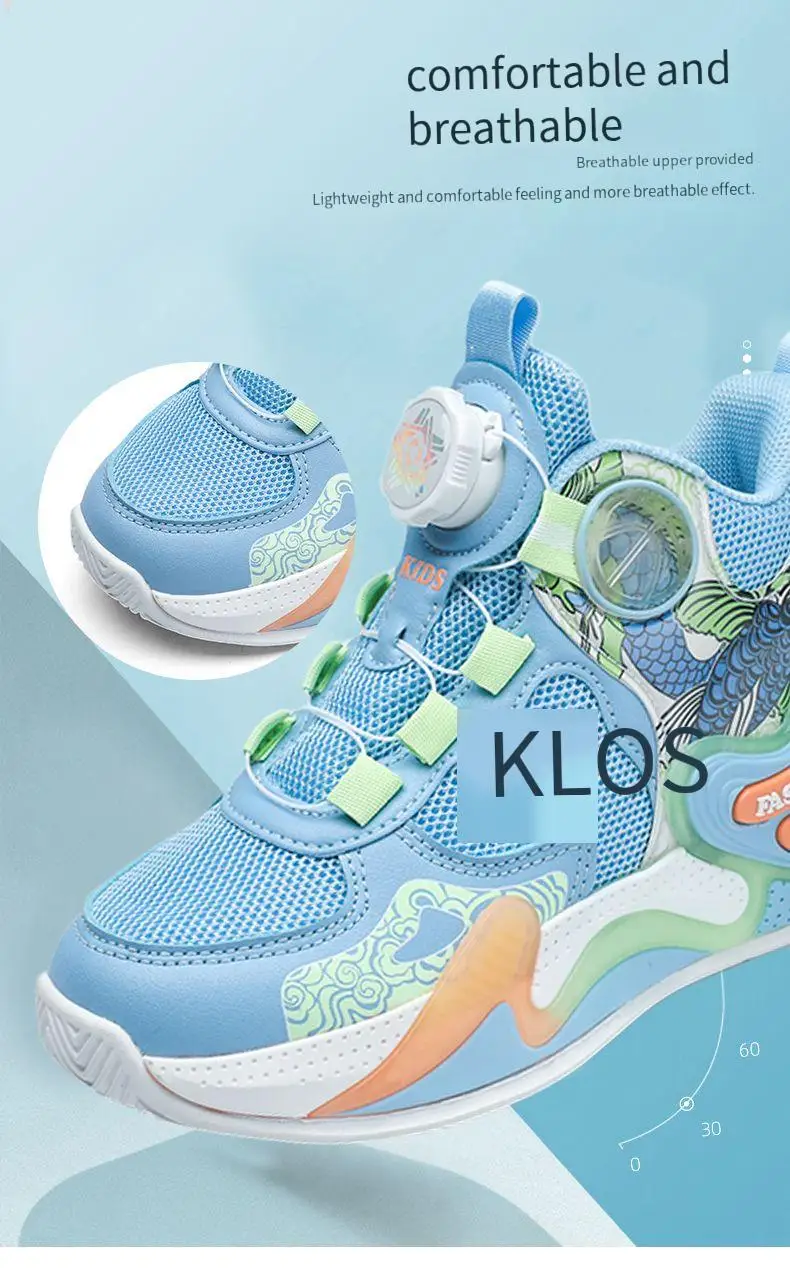 Новая Популярная Детская Баскетбольная обувь, Спортивная обувь для мальчиков, Дышащая Сетчатая Спортивная обувь Для девочек, Нескользящая