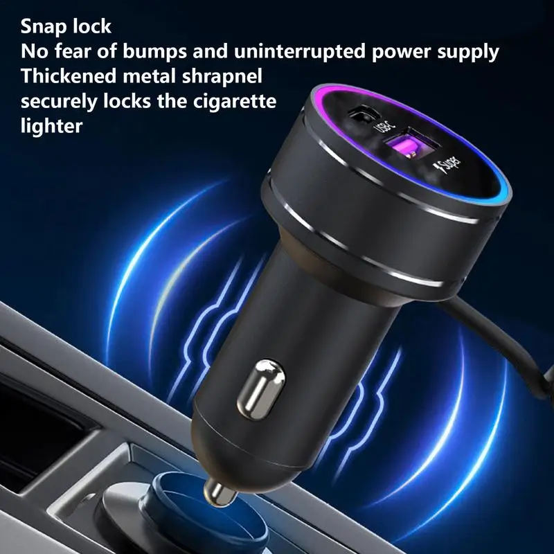 USB Адаптер автомобильного зарядного устройства PD 30 Вт USB C Быстрое зарядное устройство 12 В и 24 В Прикуриватель Быстрая зарядка Зарядное устройство для автомобильного телефона для автомобилей внедорожников