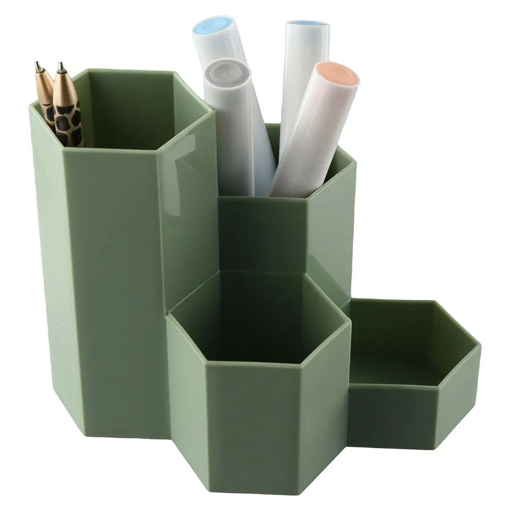 Пластиковый Многофункциональный настольный органайзер С новой зеленой крышкой, симпатичный держатель для ручек, Органайзер для офиса