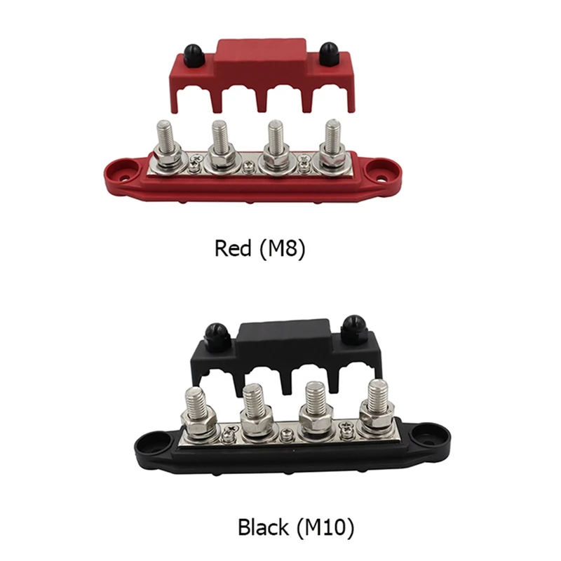 Клеммные колодки блока распределения питания шины M8 M10 250A Аккумуляторная шина для автомобиля Rv-Marine Organizer Box