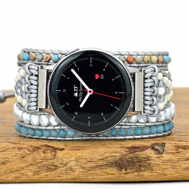 Для Samsung Ремешок для часов 22 мм 20 мм Праздничный стиль Оригинальный дизайн ручной работы для женщин Galaxy Huawei Xiaomi Huami Ремешок Fossil Band