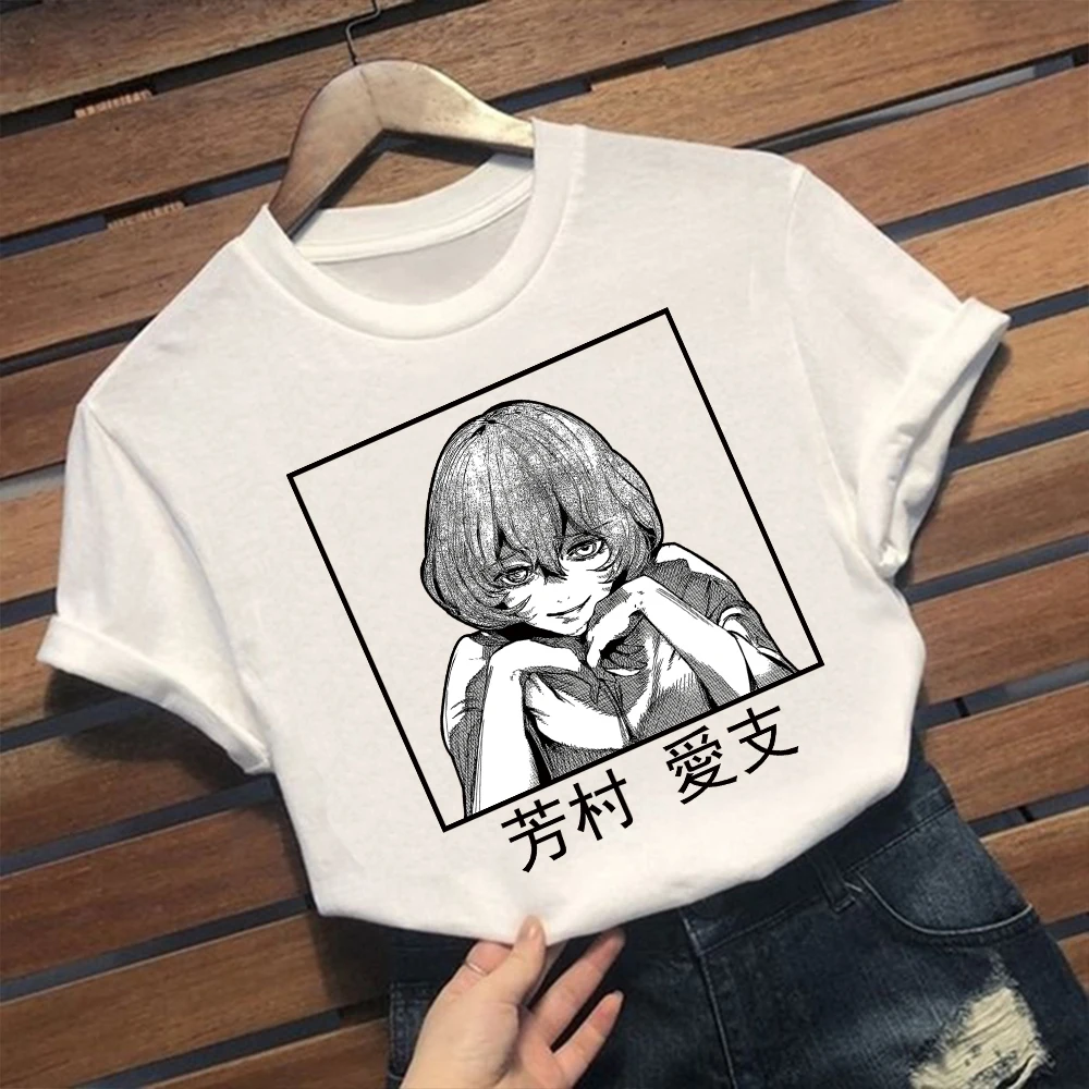Женская футболка с круглым вырезом и принтом аниме Tokyo Ghoul Eto Yoshimura, повседневные забавные топы