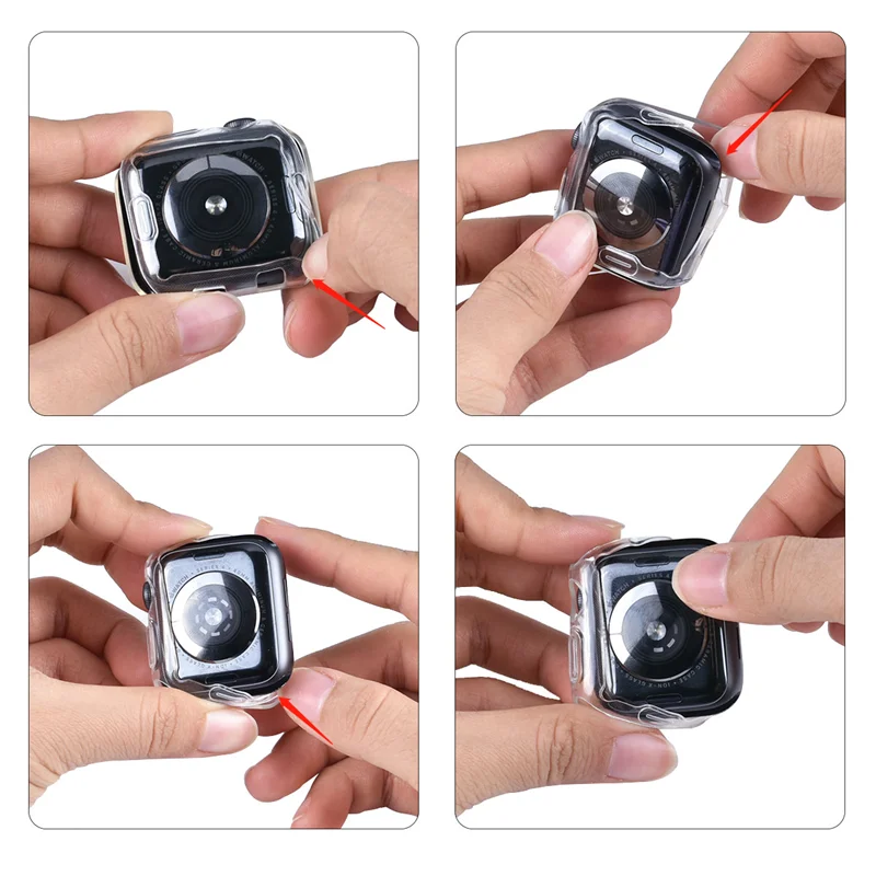 Защитная Пленка Для Экрана Apple Watch Case 45 мм 41 мм 44 Мм 40 Мм 42 мм 38 мм TPU Бампер С Полным Покрытием Аксессуары iWatch Series 8 7 SE 6 5