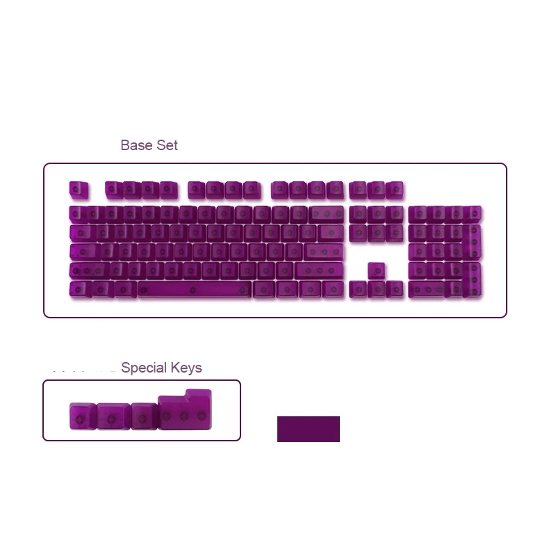 104 клавиши Прозрачные ABS-колпачки для ключей Механическая клавиатура OEM-формы без выгравированной подсветки RGB Прозрачные колпачки для ключей