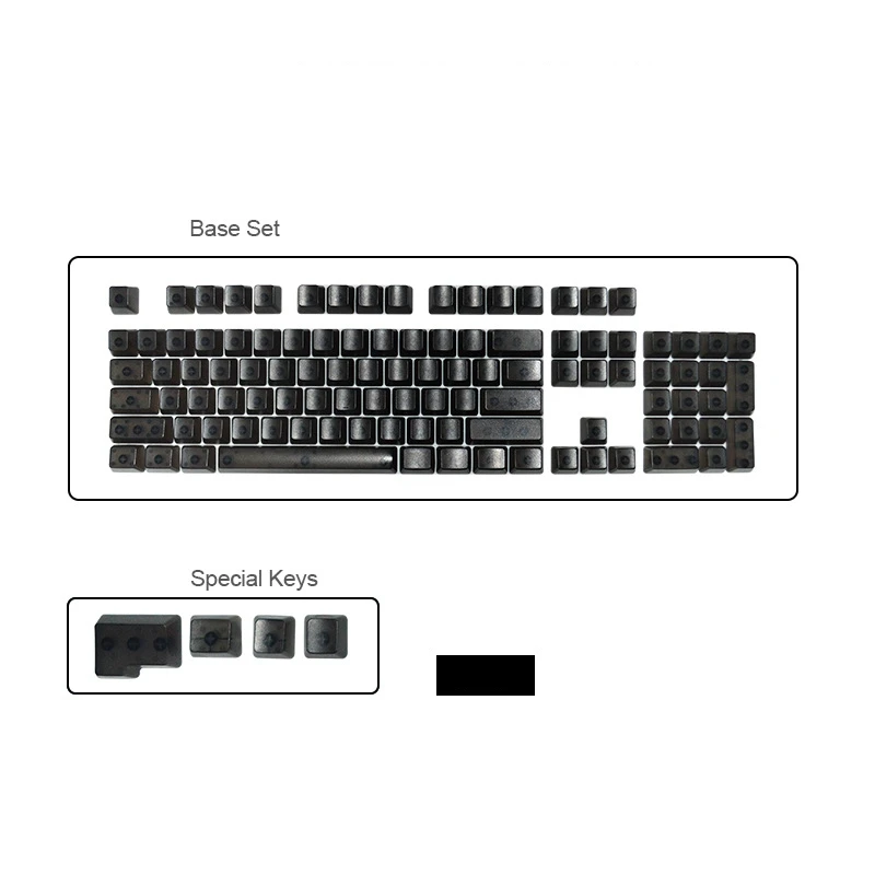 104 клавиши Прозрачные ABS-колпачки для ключей Механическая клавиатура OEM-формы без выгравированной подсветки RGB Прозрачные колпачки для ключей