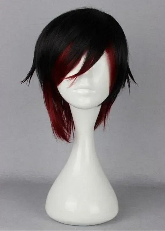 Модный короткий черно-красный парик для вечеринки в стиле аниме RWBY, качественный парик с изображением аниме