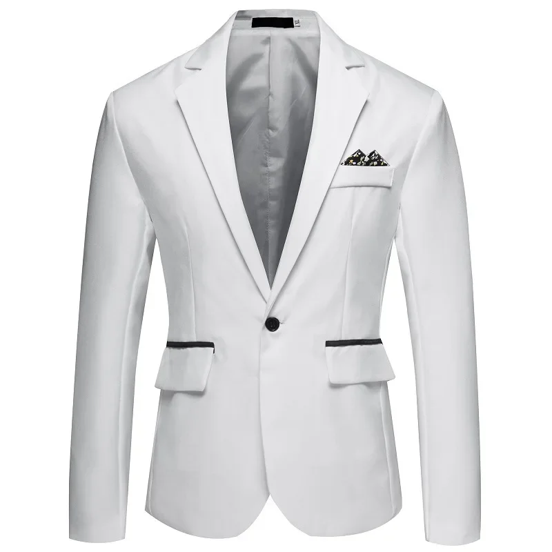 2023 Осенний Новый внешнеторговый мужской повседневный маленький костюм с разрезом на одной кнопке, однотонный костюм, верхнее пальто
