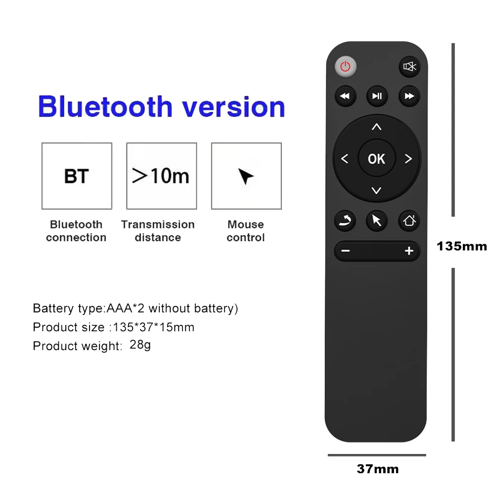 Bluetooth 5.2 пульт дистанционного управления Air Mouse для Smart Tv Box, телефона, компьютера, ПК, проектора и т.д. Пульт дистанционного управления BT5.2