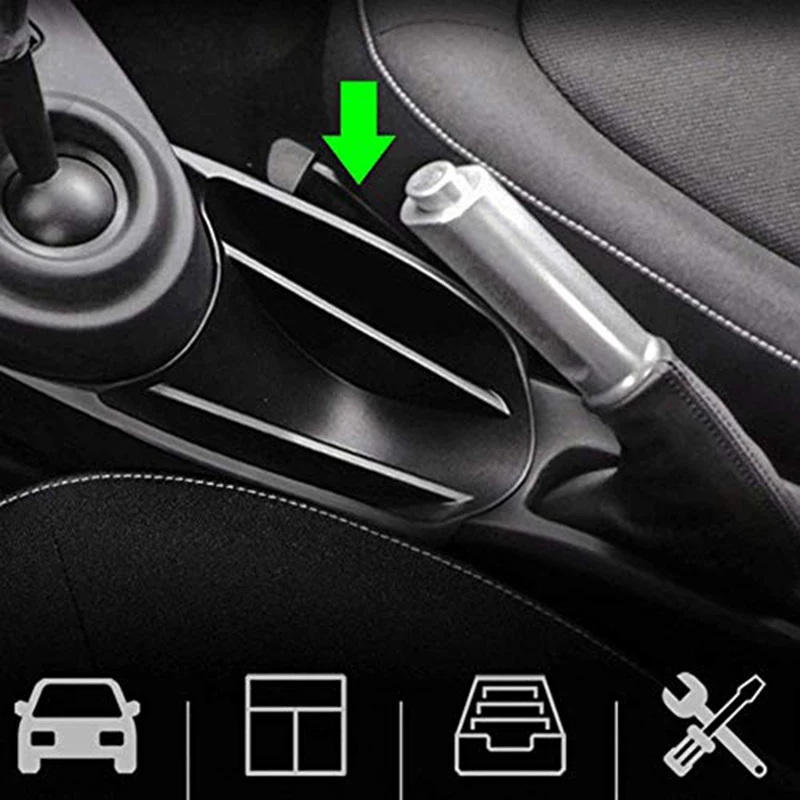 Поручень центральной консоли автомобиля, Подлокотник, Ящик для хранения ABS Черный для Smart 453 Fortwo Forfour 2015-2019 Аксессуары