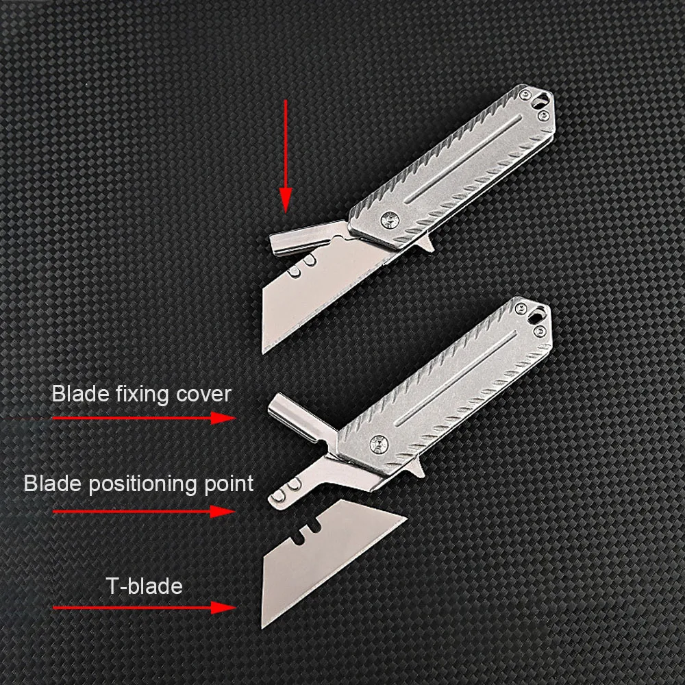 Многофункциональный Мини-карманный Складной нож Со сменным лезвием, Универсальные ножи с лезвиями 10ШТ, EDC Box Cutters, Инструменты для выживания на открытом воздухе