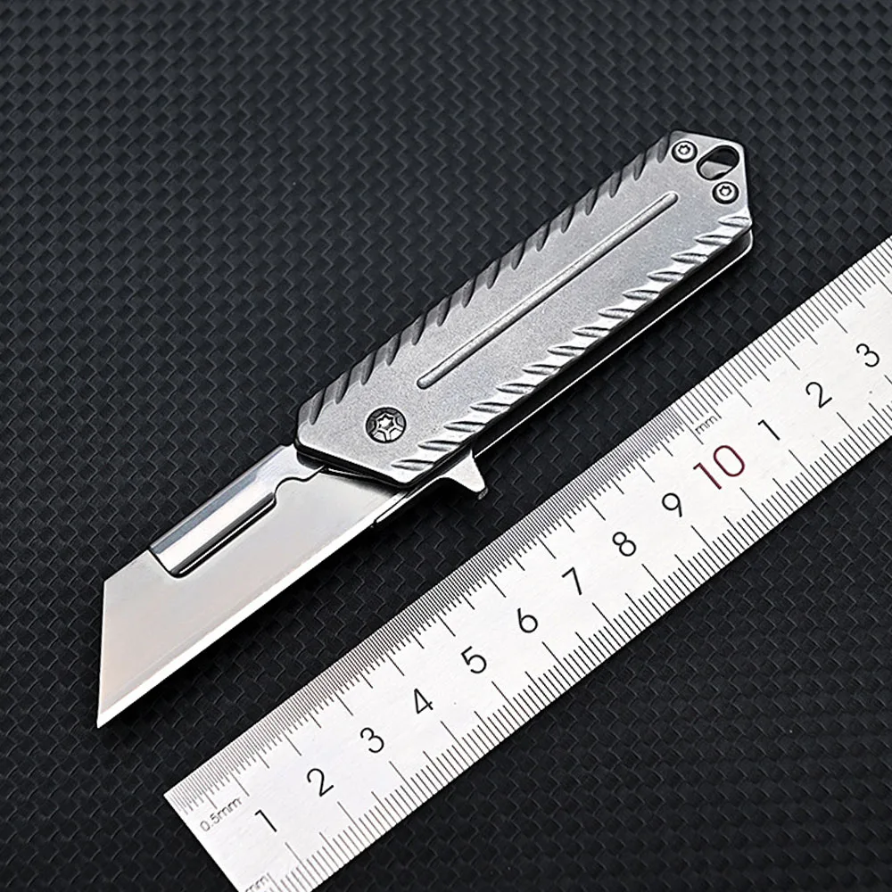 Многофункциональный Мини-карманный Складной нож Со сменным лезвием, Универсальные ножи с лезвиями 10ШТ, EDC Box Cutters, Инструменты для выживания на открытом воздухе