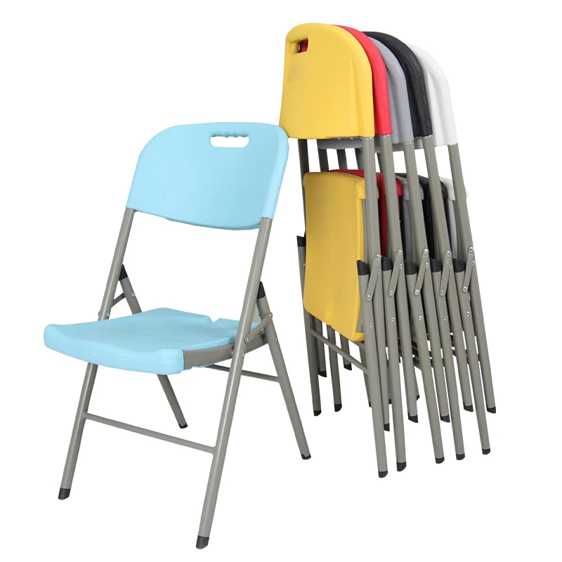 Складной стул, стул для домашнего обеденного стола, стул для отдыха, портативный пластиковый стул, тренинг для встреч, удобный стул со спинкой