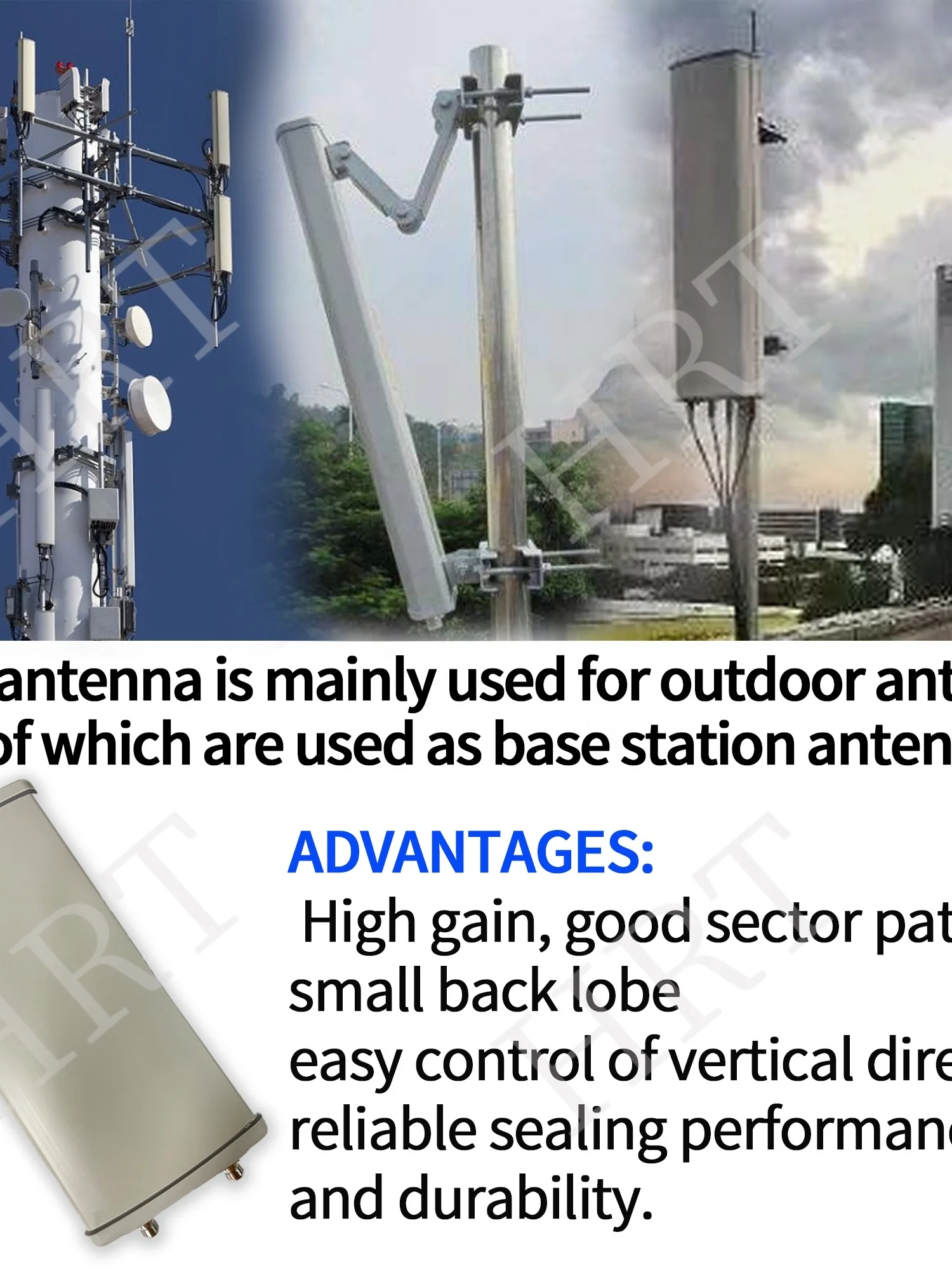 4G 700-2700 МГц 12dbi 90-градусная наружная секторная антенна высококачественная антенна базовой станции