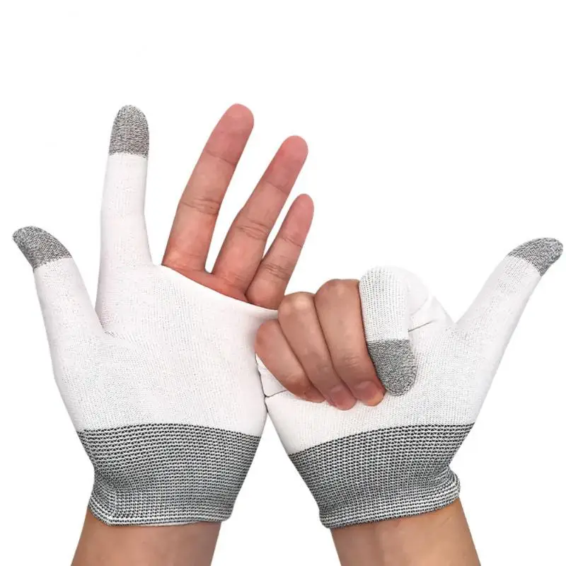 1-10 шт. Игровые нарукавники для двух пальцев, перчатки для мобильных игр, защищающие от пота, сенсорные накладки для пальцев, бесшовные для мобильных игр
