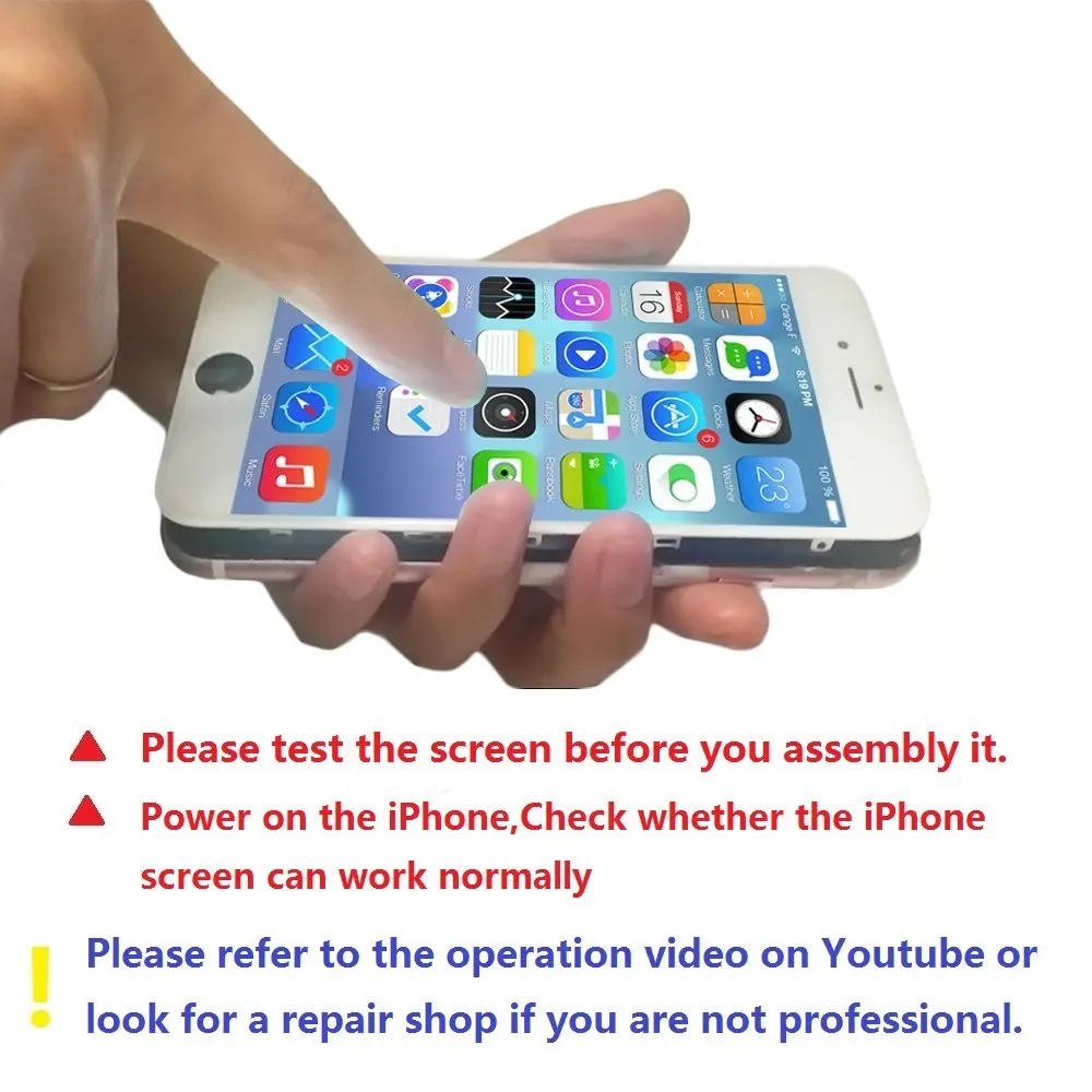Для iPhone 8 Замена ЖК-стеклянного экрана Подходит Для A1863 A1905 4,7-Дюймовый Дигитайзер В сборе С Полным Набором Рамок Замена дисплея