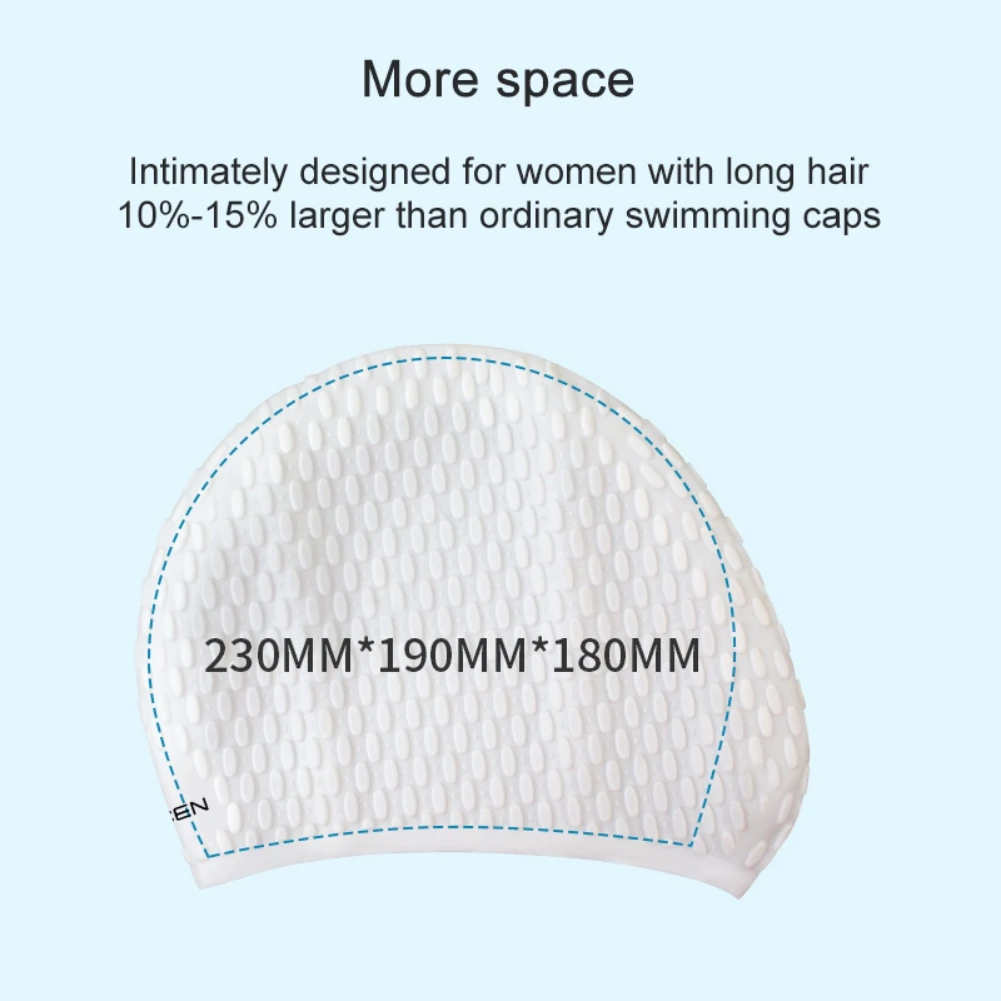 Силиконовая Шапочка Для Плавания Мужчины Женщины Плюс Размер Взрослые Шапочка Для Плавания Высокая Эластичная Защита Ушей Длинные Волосы Ультратонкие Шапочки