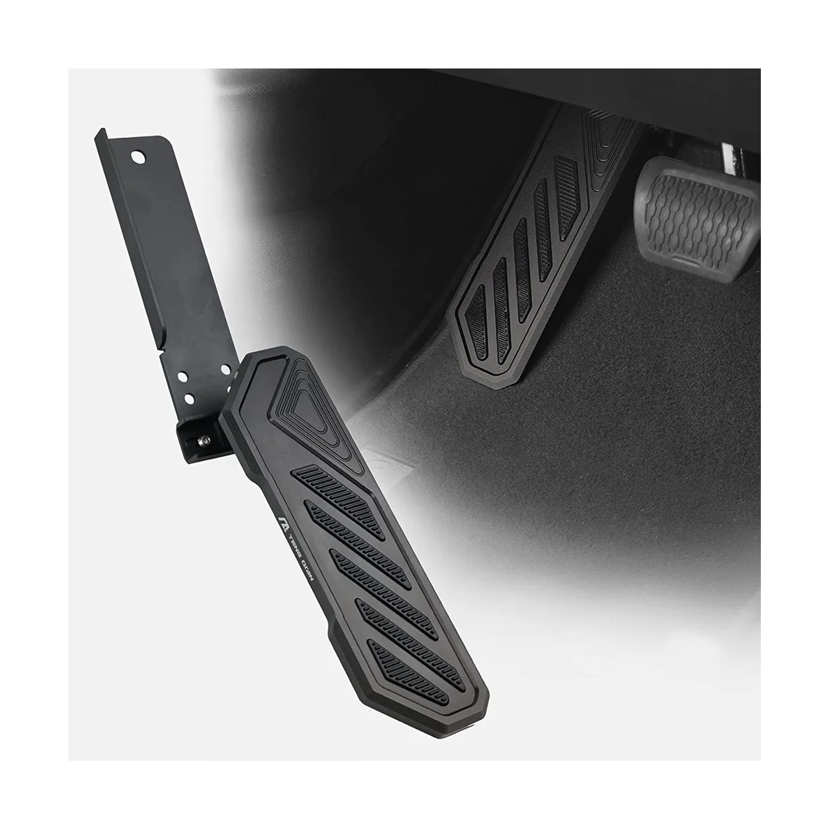Накладка для ног водителя с мертвой Педалью - Противоскользящая панель с левой стороны для Jeep Wrangler JL 4XE Gladiator JT 2018-2022 (черный)