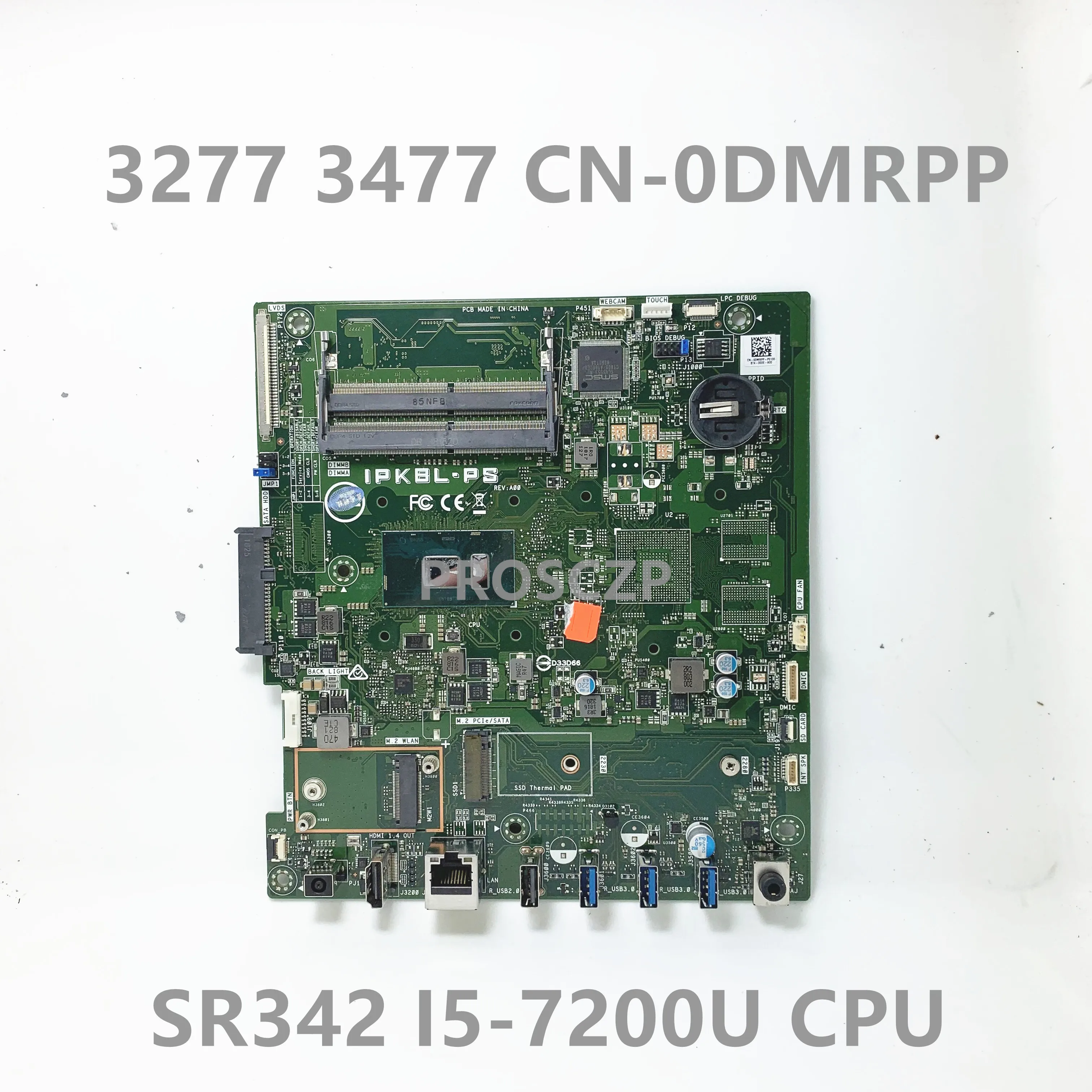CN-0DMRPP 0DMRPP DMRPP Высококачественная Материнская Плата Для Ноутбука Dell 3277 3477 Материнская Плата SR342 i5-7200U Процессор 100% Полностью Работает Хорошо