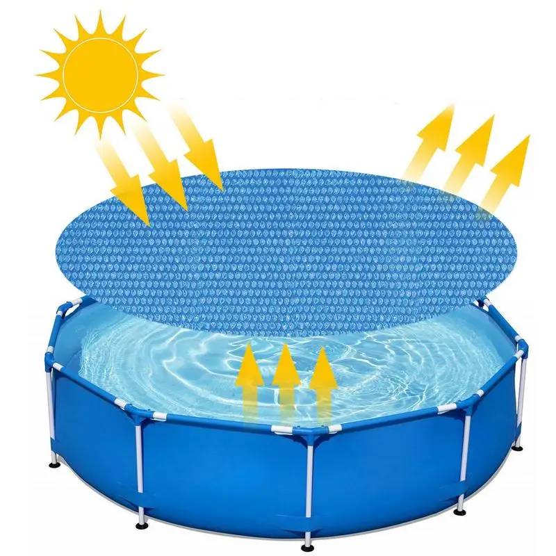 Надземное солнечное покрытие для бассейна, теплоизоляционное покрывало для бассейна, защитное круглое термоодеяло в форме сердца