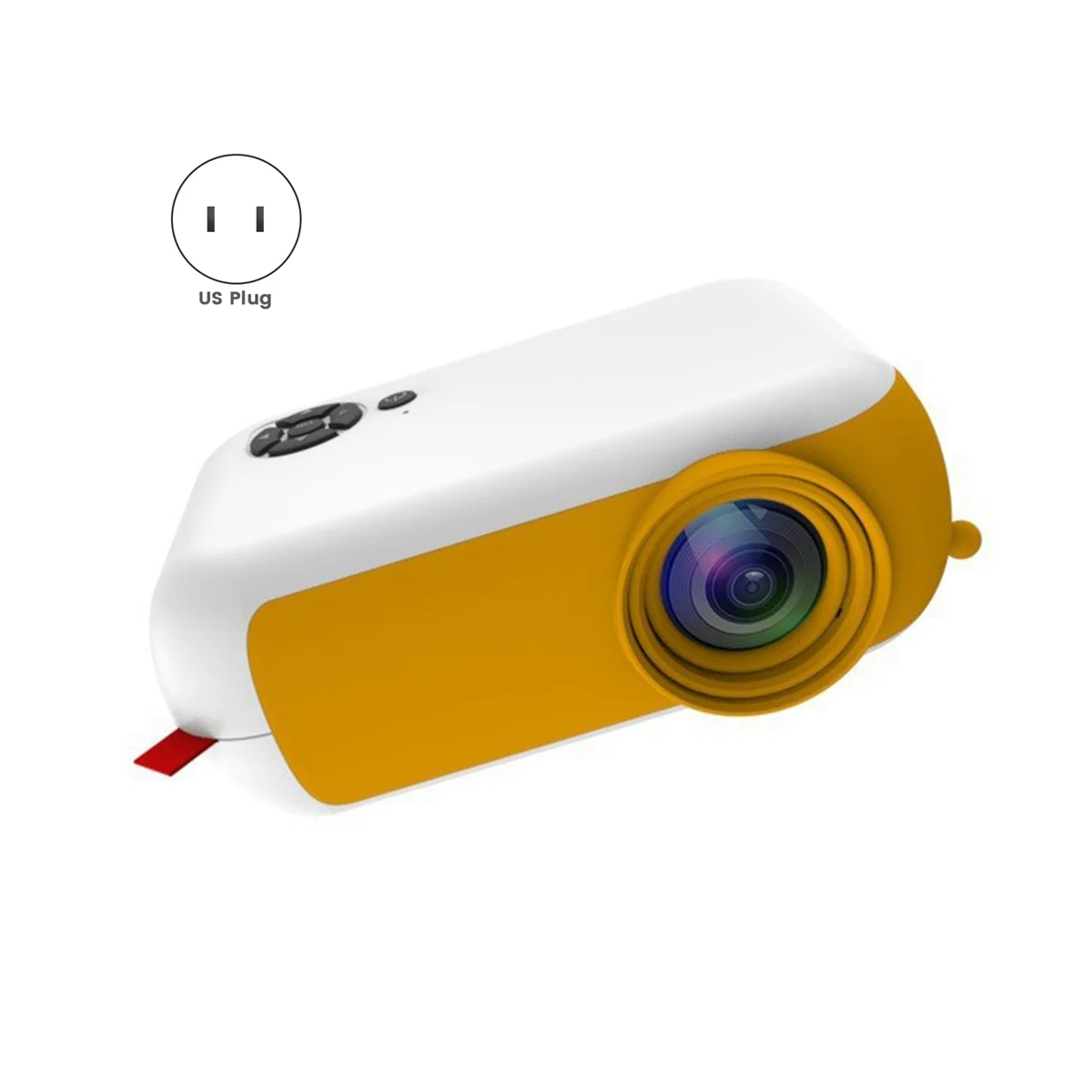 Портативный мини-видеопроектор A10 с разрешением 480X360 пикселей, проектор для домашнего кинотеатра, зеркальное отображение экрана телефона, проектор для показа фильмов В подарок-US Plug