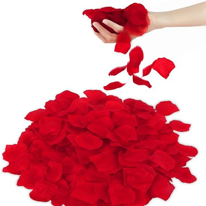 3000 штук лепестков роз, искусственный цветок, искусственные лепестки роз красного цвета Для украшения постели и Дня Святого Валентина, украшения Marry Me