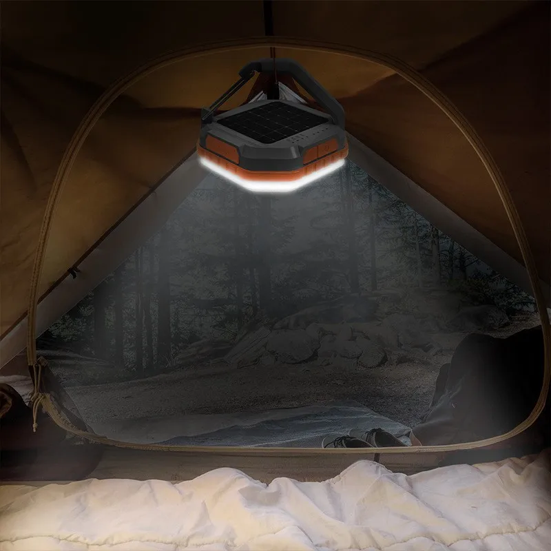 Палатка для кемпинга на открытом воздухе Многофункциональная портативная лампа для палатки с верхним крючком USB Зарядные фонари Водонепроницаемые Солнечные СВЕТОДИОДНЫЕ фонари для кемпинга