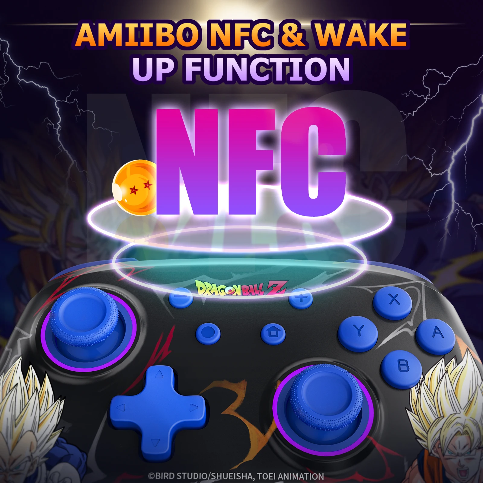 IINE Беспроводной контроллер С поддержкой Пробуждения NFC Amiibo, Совместимый с Nintendo Switch / Switch lite /Switch OLED