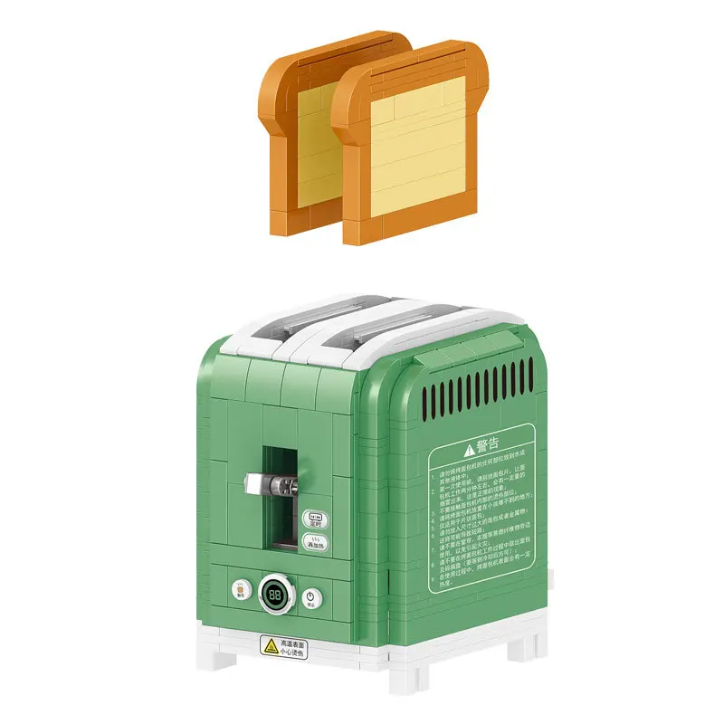 Креативный современный тостер, мини-блок, бытовые электроприборы, сборка модели хлебопечки, сборка кирпича, Развивающая игрушка